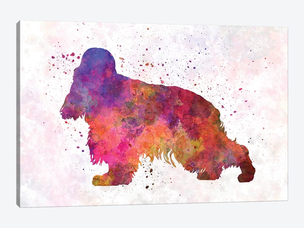 English Cocker Spaniel In Watercolor by Paul Rommer 1-piece Canvas Artwork