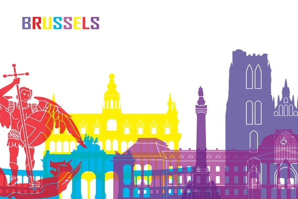 Brussels: Brussels Skyline Pop by Paul Rommer