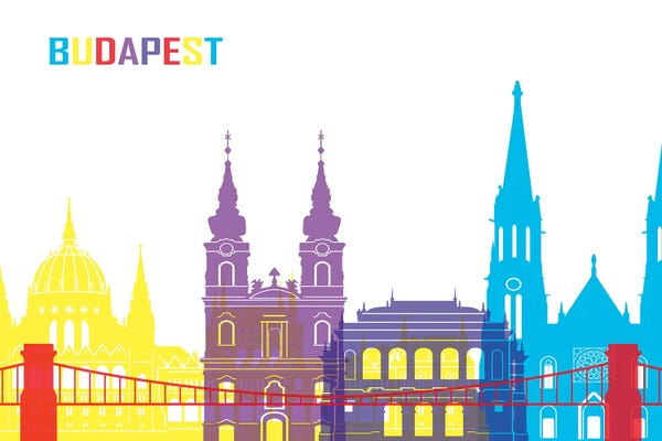 Hungary: Budapest Skyline Pop by Paul Rommer