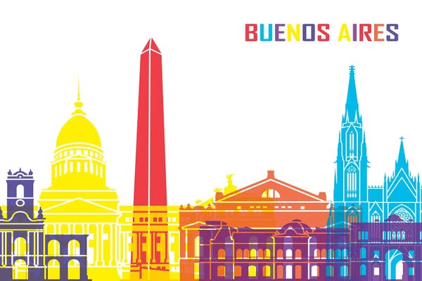 Buenos Aires: Buenos Aires Skyline Pop by Paul Rommer