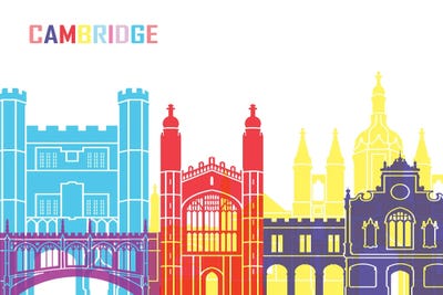 Cambridge Skyline Pop by Paul Rommer art print