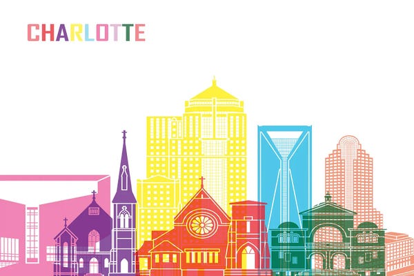 North Carolina: Charlotte II Skyline Pop by Paul Rommer