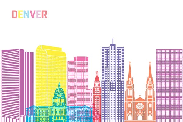 Colorado: Denver II Skyline Pop by Paul Rommer