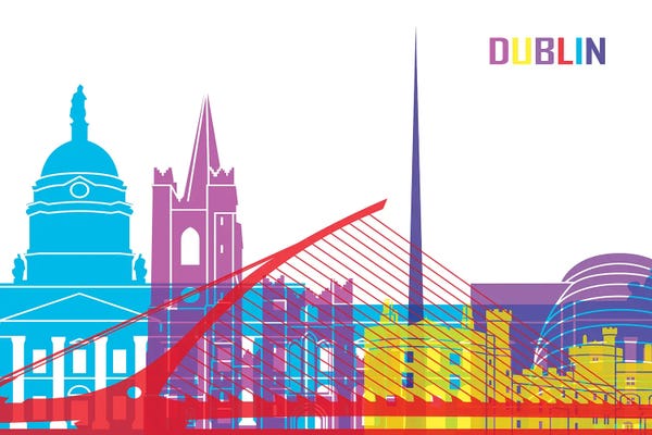 Dublin: Dublin Skyline Pop by Paul Rommer