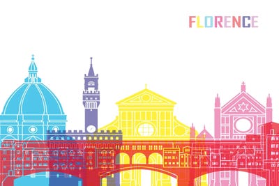 Florence Skyline Pop by Paul Rommer art print