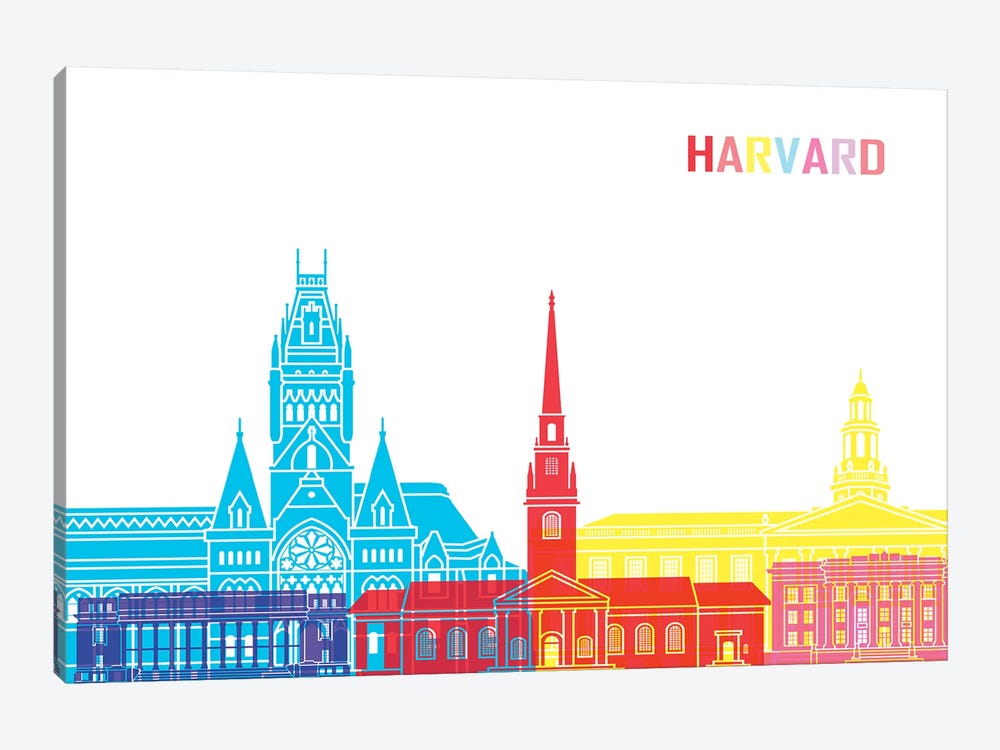 Harvard Ma Skyline Pop by Paul Rommer 1-piece Art Print