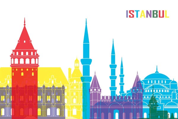 Turkey: Istanbul Skyline Pop by Paul Rommer