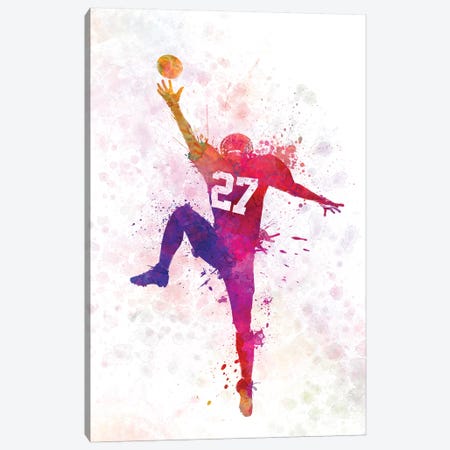 American Football Player Catching Receiving IV Canvas Print #PUR23} by Paul Rommer Canvas Artwork