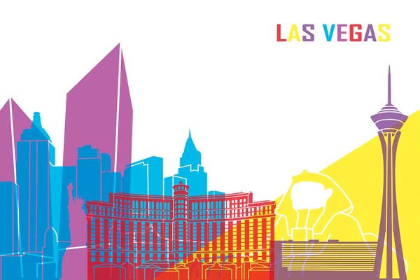 Las Vegas: Las Vegas Skyline Pop by Paul Rommer
