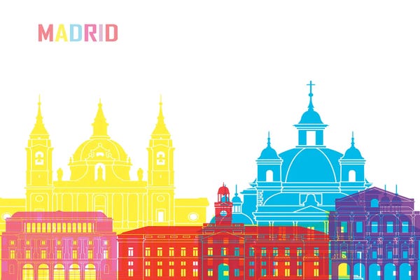Community Of Madrid: Madrid II Skyline Pop by Paul Rommer