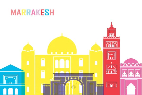 Marrakesh: Marrakesh Skyline Pop by Paul Rommer