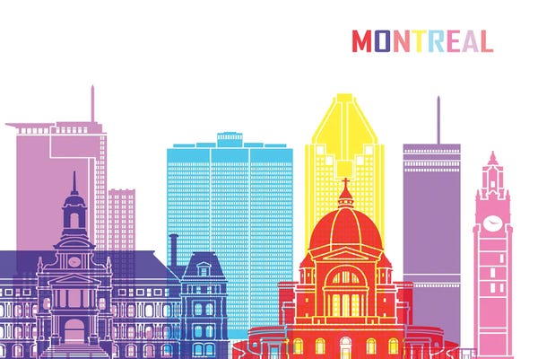Quebec: Montreal II Skyline Pop by Paul Rommer