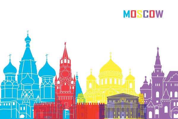 Moscow: Moscow Skyline Pop by Paul Rommer