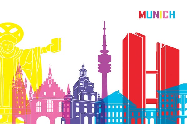 Bavaria: Munich Skyline Pop by Paul Rommer
