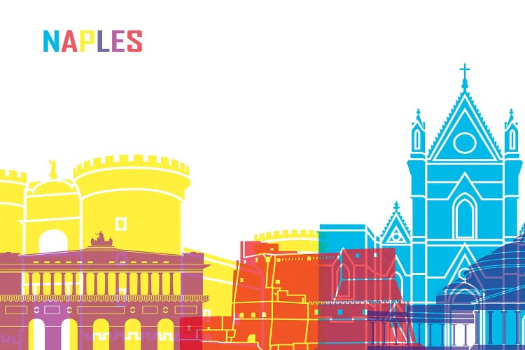 Naples Skyline Pop by Paul Rommer wall art