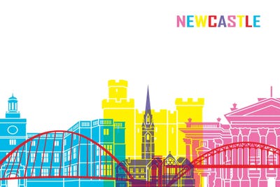 Newcastle Skyline Pop by Paul Rommer art print