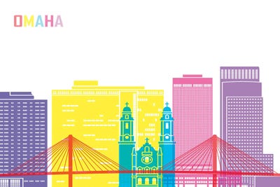Omaha II Skyline Pop by Paul Rommer art print