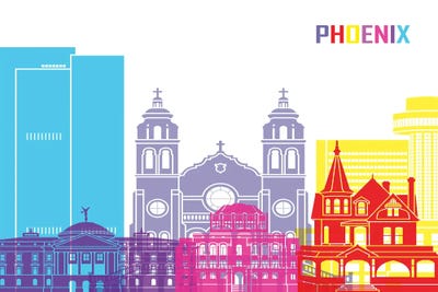 Phoenix Skyline Pop by Paul Rommer art print