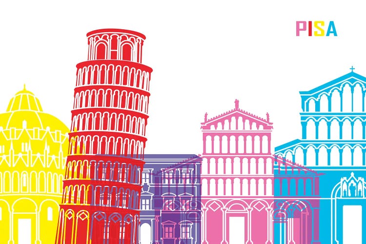 Pisa Skyline Pop by Paul Rommer wall art