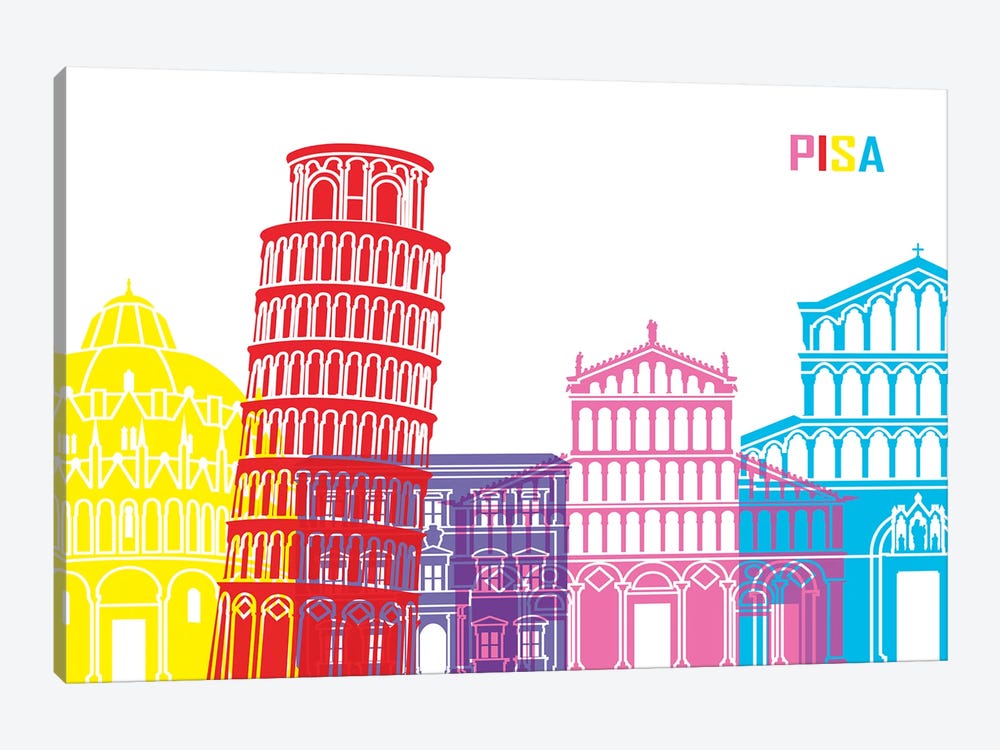 Pisa Skyline Pop by Paul Rommer 1-piece Art Print