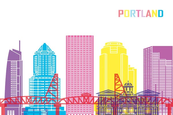 Portland: Portland II Skyline Pop by Paul Rommer