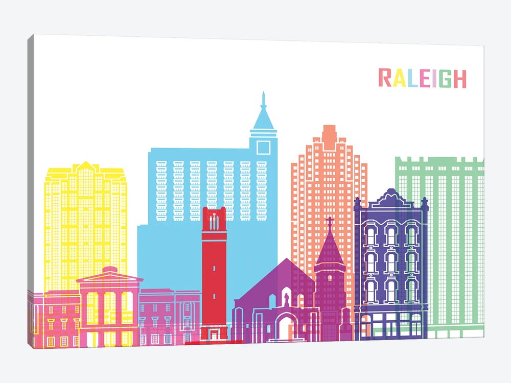 Raleigh II Skyline Pop by Paul Rommer 1-piece Art Print