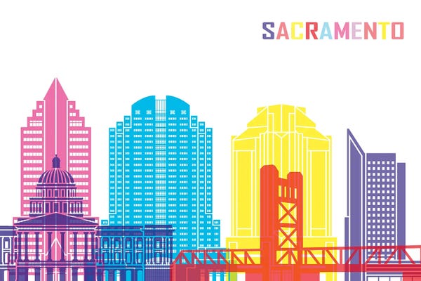 Sacramento: Sacramento II Skyline Pop by Paul Rommer