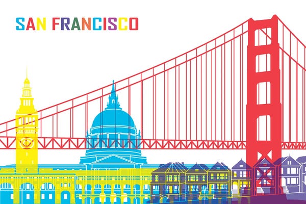 San Francisco: San Francisco Skyline Pop by Paul Rommer