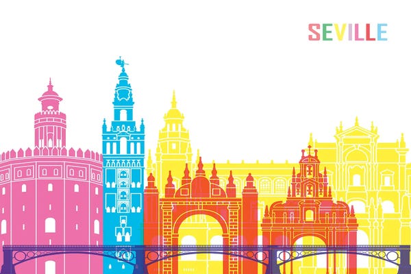 Andalusia: Seville II Skyline Pop by Paul Rommer
