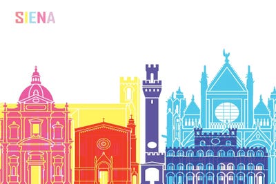 Siena Skyline Pop by Paul Rommer multi panel art
