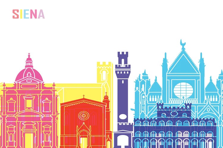 Siena Skyline Pop by Paul Rommer wall art