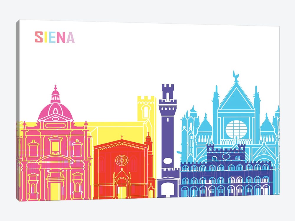 Siena Skyline Pop by Paul Rommer 1-piece Art Print