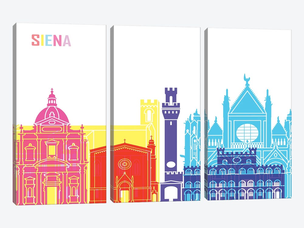 Siena Skyline Pop by Paul Rommer 3-piece Art Print