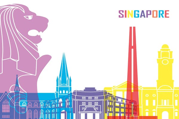 Singapore: Singapore Skyline Pop by Paul Rommer