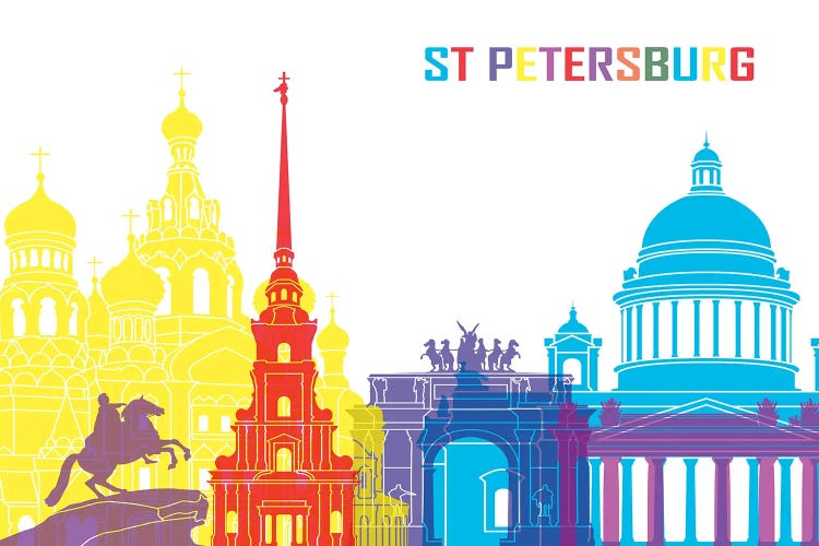 St Petersburg Skyline Pop