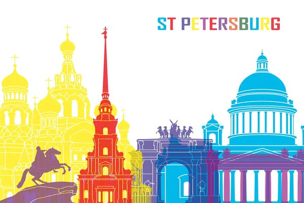 St Petersburg Skyline Pop