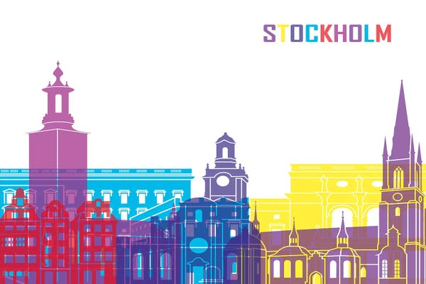 Sweden: Stockholm Skyline Pop by Paul Rommer