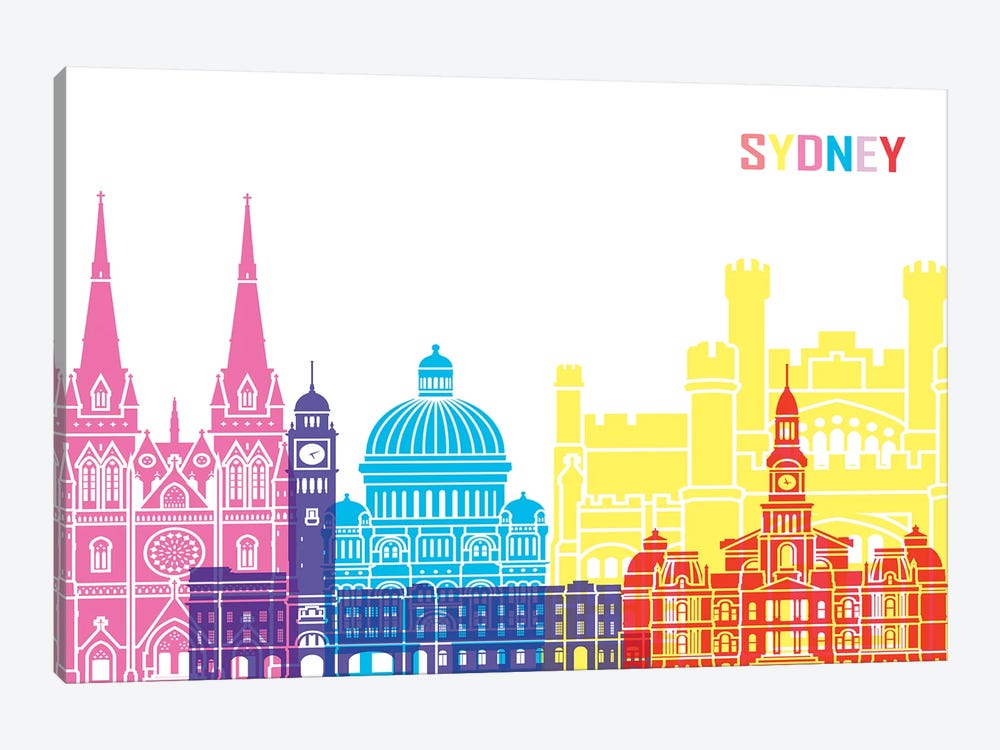 Sydney IIi Skyline Pop by Paul Rommer 1-piece Art Print