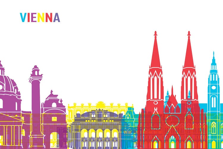 Vienna Skyline Pop by Paul Rommer wall art