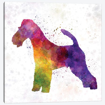 Fox Terrier In Watercolor Canvas Print #PUR257} by Paul Rommer Canvas Art