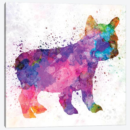 French Bulldog 02 Canvas Print #PUR260} by Paul Rommer Canvas Artwork