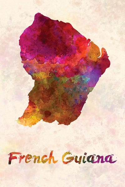 French Guiana In Watercolor by Paul Rommer canvas print