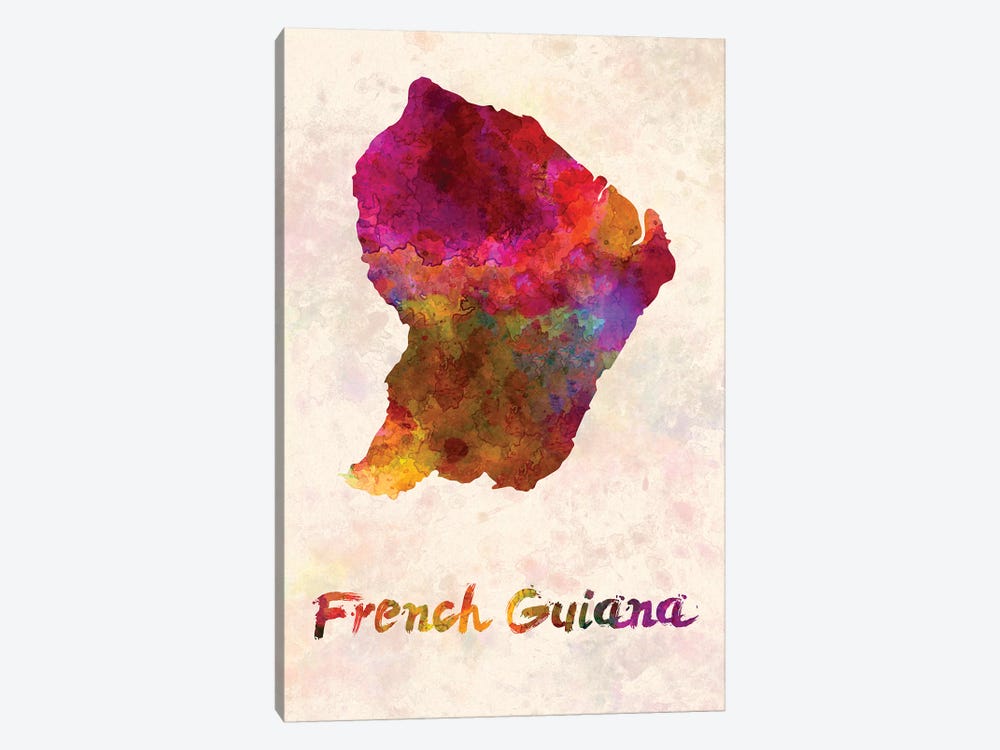 French Guiana In Watercolor by Paul Rommer 1-piece Canvas Art