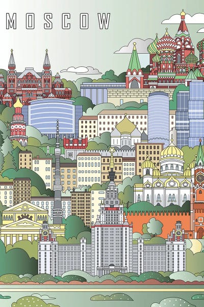 Russia: Moscow City Poster by Paul Rommer