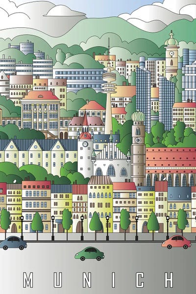 Bavaria: Munich City Poster by Paul Rommer
