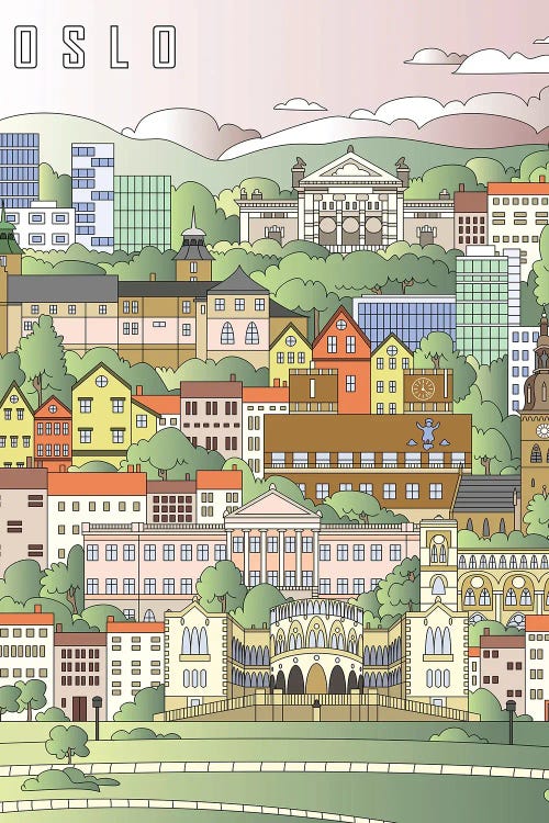 Oslo City Poster