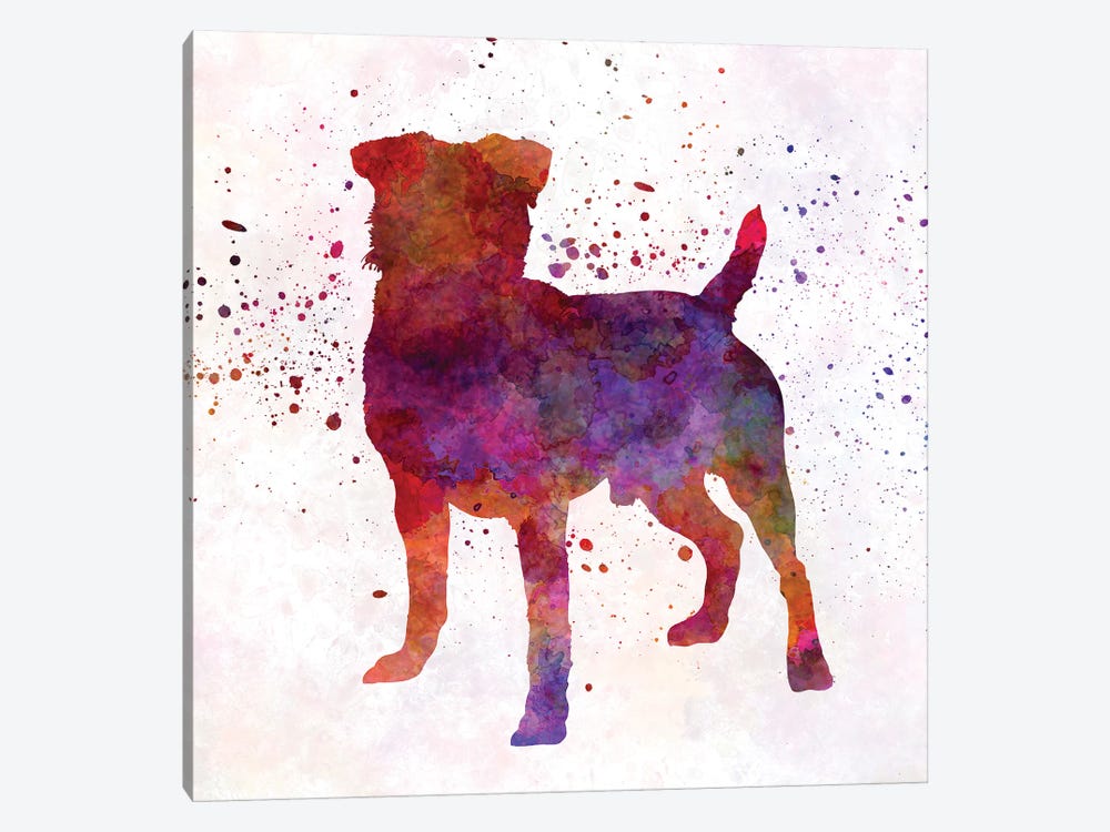 German Hunting Terrier In Watercolor by Paul Rommer 1-piece Canvas Wall Art