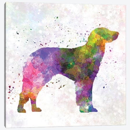 German Longhaired Pointer In Watercolor Canvas Print #PUR278} by Paul Rommer Canvas Art Print