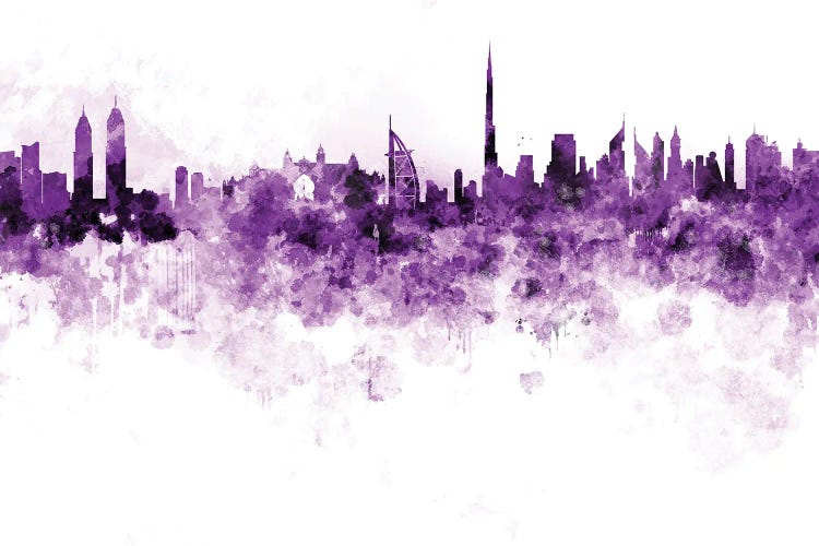 Dubai Skyline In Lilac