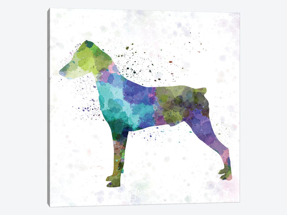 German Pinscher In Watercolor I by Paul Rommer 1-piece Canvas Art